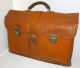 Alte Schultasche Lehrertasche Aktentasche Aus Den 50er Braun Retro Vintage Leder Accessoires Bild 2