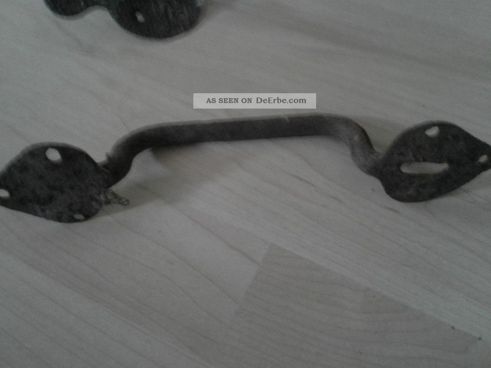 3 Alte Griffe Türgriff Beschläge Tür Eisen Geschmiedet Eisen Schmiedeeisen