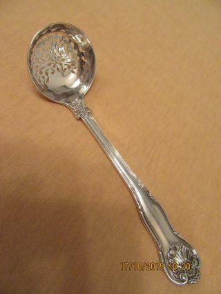 Teesieb - Löffel,  Sifting Spoon,  Mary Chawner London 1835,  King´s Pattern,  Sterlin Bild