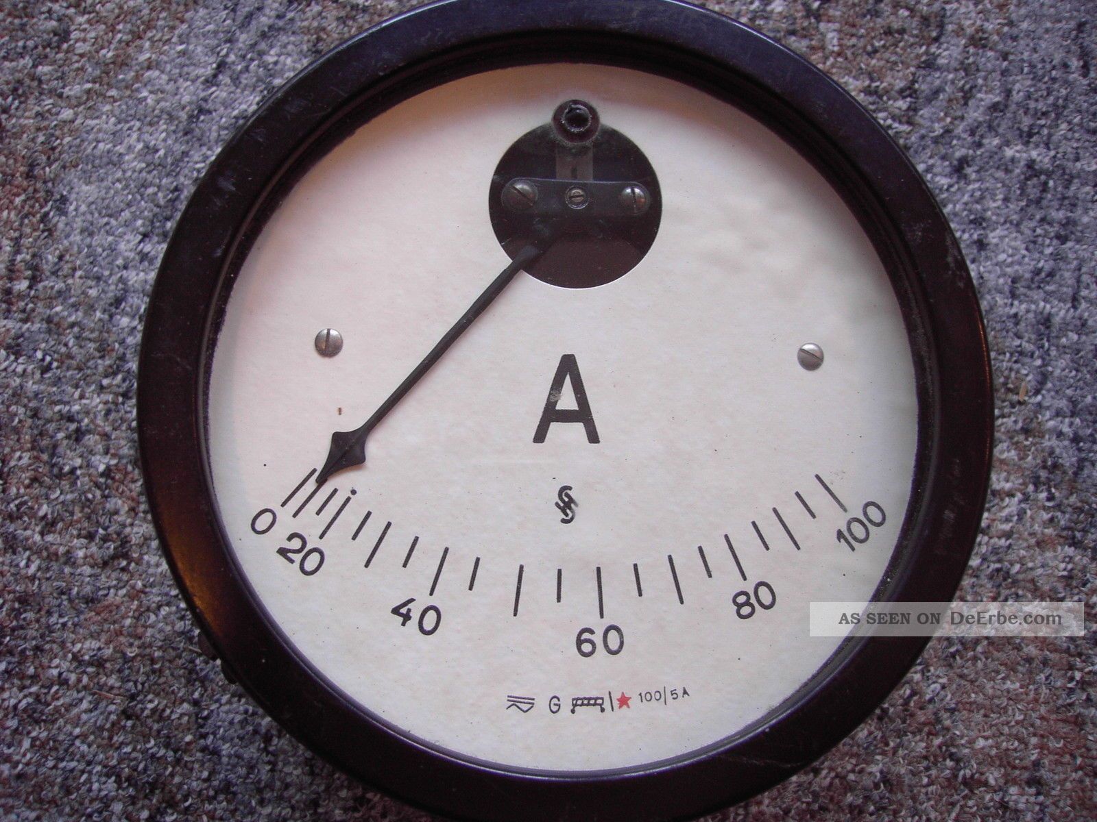Dachbodenfund Amperemeter Skala 0 - 100a Alt Antik Nostalgie- & Neuware Bild