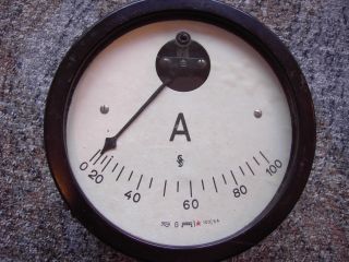 Dachbodenfund Amperemeter Skala 0 - 100a Alt Antik Bild