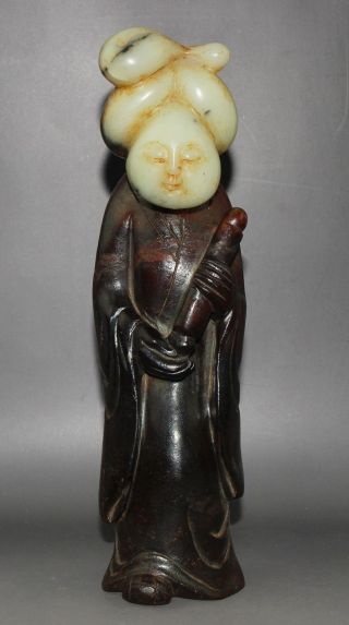 China Hetian Jade Girl Statue Bild