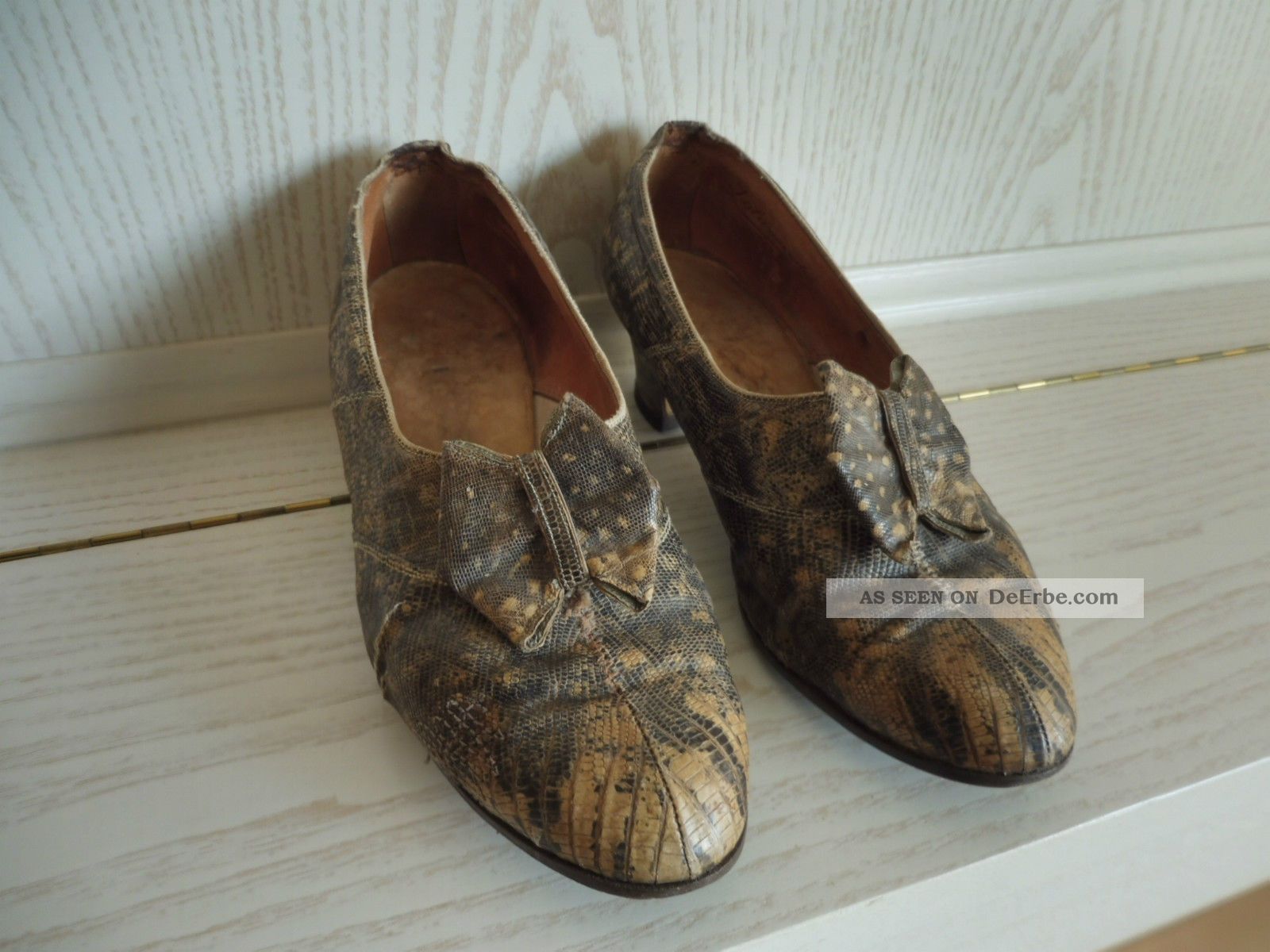 Alte Damen Schuhe Echt Leder Ca.  30iger Jahre Kleidung Bild