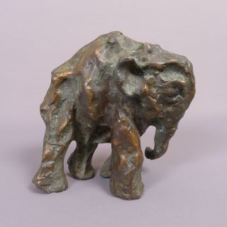 Hans Gerdes (1906 - 1979) : Elefant,  Signierte Bronze Tier - Plastik Bild