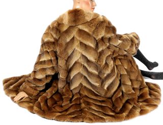 L - Xl Weicher Pelzmantel Pelz Feh Fellmantel Real Fur Coat Swinger Soft Squirrel Bild