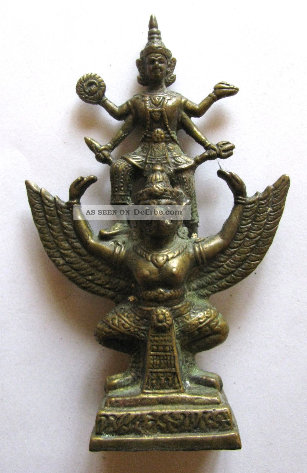 Alte Bronze,  Ca.  1960,  4armiger Buddha Mit Lotushut Auf Den Schwingen Des Garuda Entstehungszeit nach 1945 Bild