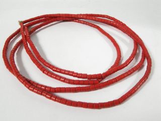 Alte Aparte Glasperlen Rot Red Rouge Old Glass Trade Beads Africa Afrozip Bild