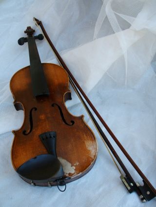 Alte Geige - Violine - Old Violin - Old Fiddle - Violino Antico - No Label 5 Bild