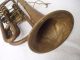 Sehr Alte Messing - Trompete Markiert Mit Einwandfreier Funktion Zum Richten Blasinstrumente Bild 6