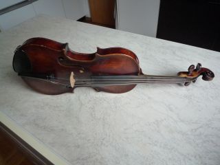 Alte Meister - Violine V.  Joh.  Bapt.  Schweitzer M.  Bogen U.  Kasten 1813 Spielbereit Bild