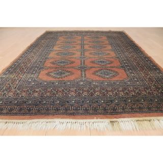 Alter Handgeknüpfter Orientteppich Buchara Jomut Rug 190x130cm Carpet Afghan Bild