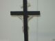Wunderschönes Altes Kreuz Aus Porzellan Mit Pieta 19.  Jhrt Kirchliches Gerät & Inventar Bild 11