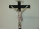 Wunderschönes Altes Kreuz Aus Porzellan Mit Pieta 19.  Jhrt Kirchliches Gerät & Inventar Bild 1