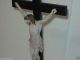 Wunderschönes Altes Kreuz Aus Porzellan Mit Pieta 19.  Jhrt Kirchliches Gerät & Inventar Bild 8