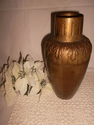 Schöne Messing Vase WÜmak Jugendstil Art Deco Rarität 1945 Bild
