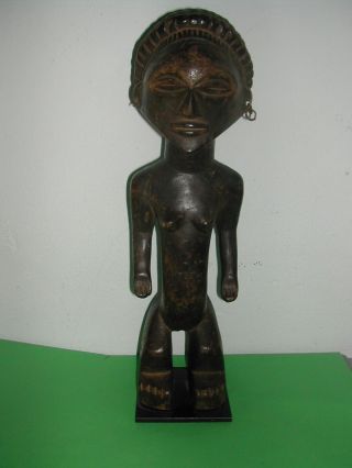 Antik Afrikanische Holz Figur Holzfigur Afrika Stammeskunst Kongo Schutzgeist Bild