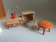 Puppenstubenmöbel,  Schlafzimmer 50er - 60er Jahre,  Holz Original, gefertigt vor 1970 Bild 5