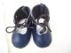 Alte Puppenkleidung Schuhe Vintage Dark Blue Shoes Socks 40 Cm Doll 4 1/2 Cm Original, gefertigt vor 1970 Bild 2