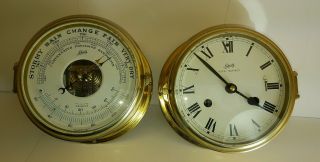 Große Glasenuhr Von Schatz Royal Mariner & Schatz Barometer Bild