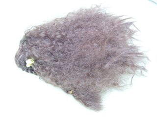 Alte Puppenteile Dunkelrote Lang Haar Perücke Vintage Doll Hair Wig 45 Cm Girl Bild