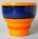 Wächtersbach 5 Becher,  Schale Schüssel Orange Keramik Cup Bowl Dish 70s Pottery Nach Marke & Herkunft Bild 2