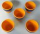 Wächtersbach 5 Becher,  Schale Schüssel Orange Keramik Cup Bowl Dish 70s Pottery Nach Marke & Herkunft Bild 7