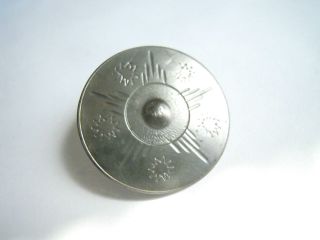 Schildbuckelknopf 18.  Jh.  Metall Aufwendig Verziert,  Handarbeit,  Old Button Bild