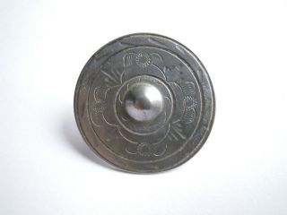 Trachtenknopf Metall Aufwendig Verziert,  Handarbeit Um 1750,  Old Button Ø 28 Mm Bild
