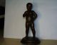 Bronze Leopold Fleischhacker Um 1900/20 Nackter Junge/knabe Ca.  25 Cm Hoch Sign. Antike Bild 2
