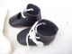 Alte Puppenkleidung Schuhe Vintage Black Soft Shoes Socks 40 Cm Doll 4 1/2 Cm Original, gefertigt vor 1970 Bild 1