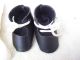 Alte Puppenkleidung Schuhe Vintage Black Soft Shoes Socks 40 Cm Doll 4 1/2 Cm Original, gefertigt vor 1970 Bild 2