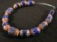 Alte Glasperlen Chevron Beads Blau 6 - Layer Old Venetian Trade Beads Afrozip Afrika Bild 3