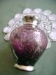 1 Kleine Vase Handgemalt.  Mit Venedig Motiv Geringfügiger Silberanteil Glas & Kristall Bild 6
