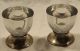 2x Art Deco Frank M.  Whiting Sterling Silber Kristall Glas Kerzenhalter 1950 ' S Objekte nach 1945 Bild 4