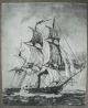 Groß Rad Dampf Segelschiff Wheel Ship Kohl - Bleistift Malerei Pencil Painting Nautika & Maritimes Bild 4