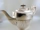 Quenn Anne Silber Gerippte Teekanne Um 1930 Versilbert England Objekte vor 1945 Bild 4