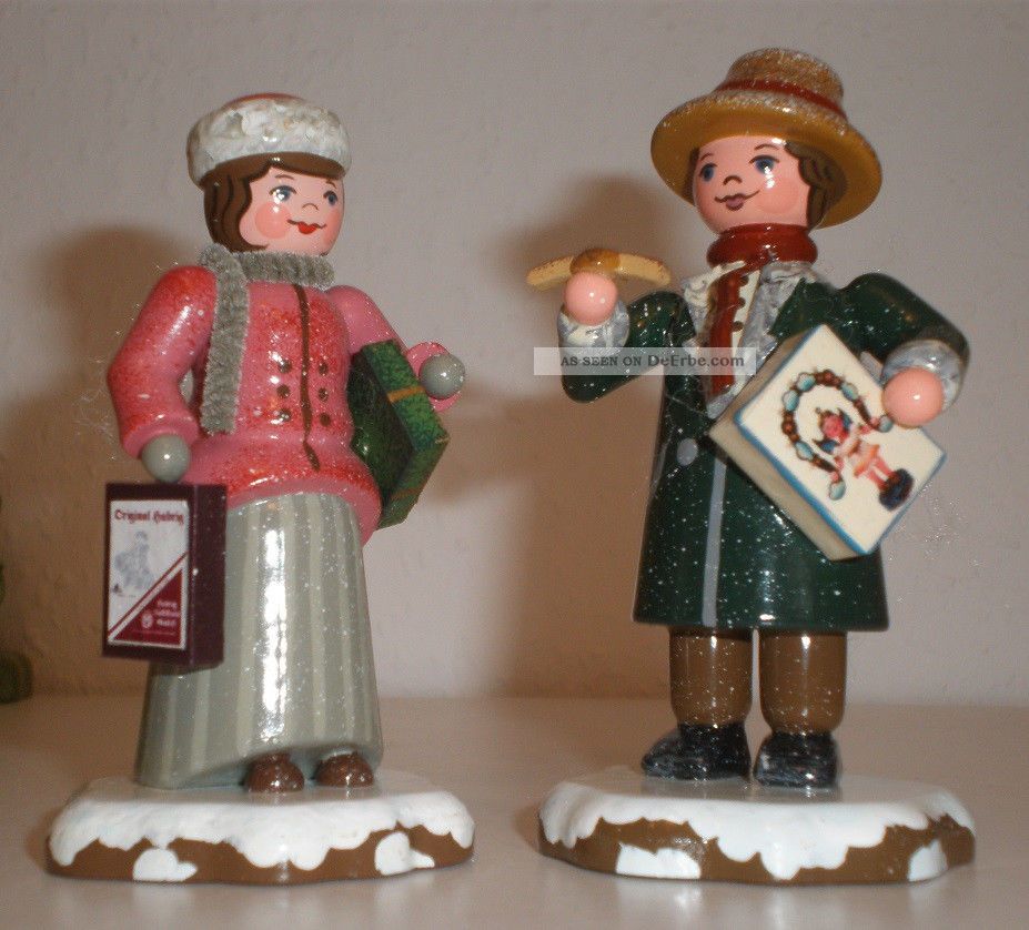 Hubrig Winterkinder Weihnachtseinkäufe Und Vater Kauft Ein Objekte nach 1945 Bild