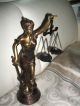 Echt Bronze Figur Justizia Göttin Der Gerechtigkeit 39 Cm 2,  4 Kg Ab 2000 Bild 1