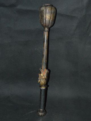 1.  6 Kg,  Altes Exquisite Waffen Bronze Skulptur Drachen Hammer 19.  Jhd Bild