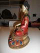 Buddha - Nepal - 5 Elementen Farben Handbemalt Mit Pigmenten 33cm.  Hoch Entstehungszeit nach 1945 Bild 5