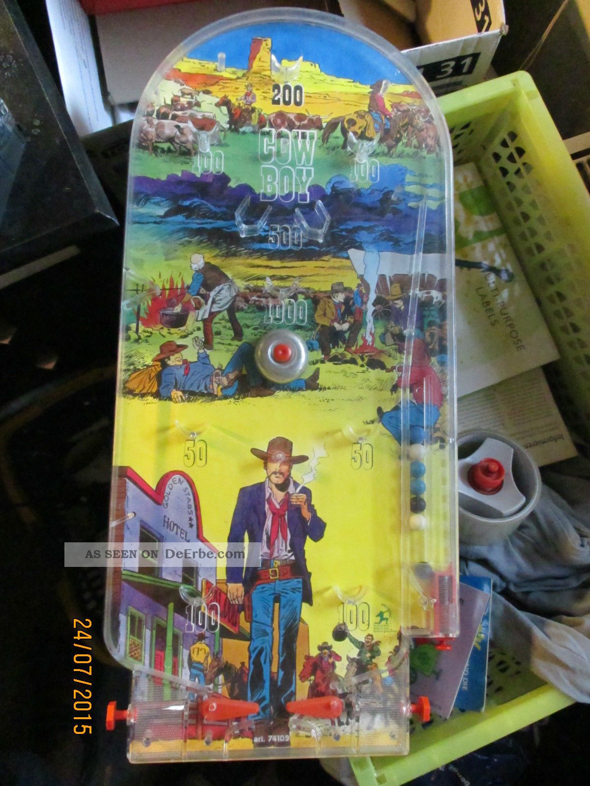 Tischflipper Flipper Cowboy Arco Falc Milano Italy Complett Fliper Antikspielzeug Bild