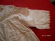 Antikes Bettjäckchen Weiß Baumwolle /mit Monogramm / Handarbeit / Schlafen Kleidung Bild 4