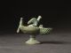 Kleine Antike Römische Bronze Öllampe Antike Bild 1