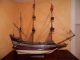 Sehr Alter 85cm Modell Schiff Segelschiff Aus Holz Maritime Dekoration Bild 1