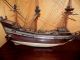 Sehr Alter 85cm Modell Schiff Segelschiff Aus Holz Maritime Dekoration Bild 3