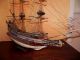 Sehr Alter 85cm Modell Schiff Segelschiff Aus Holz Maritime Dekoration Bild 4
