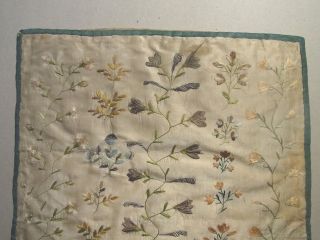 Sticktuch Seltene Blumenranken Und Blüten,  Seide,  Dat.  1801 Bild