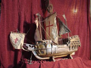 Segelschiff Standmodell Schiffsmodell Holz Kogge Piraten Modellschiff Modellbau Bild