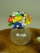 Z1401/ Blumenvasen Mit Blumen Puppenstuben „lauscha Glas“ Ca.  1940 Original, gefertigt vor 1970 Bild 2