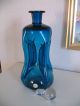 Holmegaard,  Decanter,  Karaffe,  Flasche,  Kastrup Gluckerflasche Blau 30cm Kristall Bild 1
